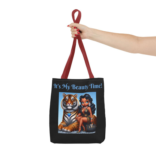 Betty Boop and Tiger Tote Bag - Stylish Shopping Bag, Fashionable Carryall, Cute Shoulder Tote, Unique Handbag, Trendy Reusable Grocery