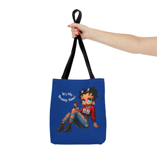 Tote Bag Blue Betty Boop Chilling - Stylish Carryall, Chic Handbag, Cute Shoulder Purse, Everyday Use