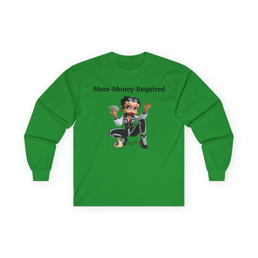 Money Betty Boop T-Shirt - Women Empowerment Tee, Political Top, Long Sleeve Unisex Shirt, Graphic Tee for Fans, Cartoon Character Tee