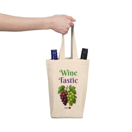 Double Wine Tote Bag, Stylish Wine Carrier, Perfect for Wine Lovers, Gift for Celebrations, Eco-Friendly Wine Bag, Wine Gift Holder