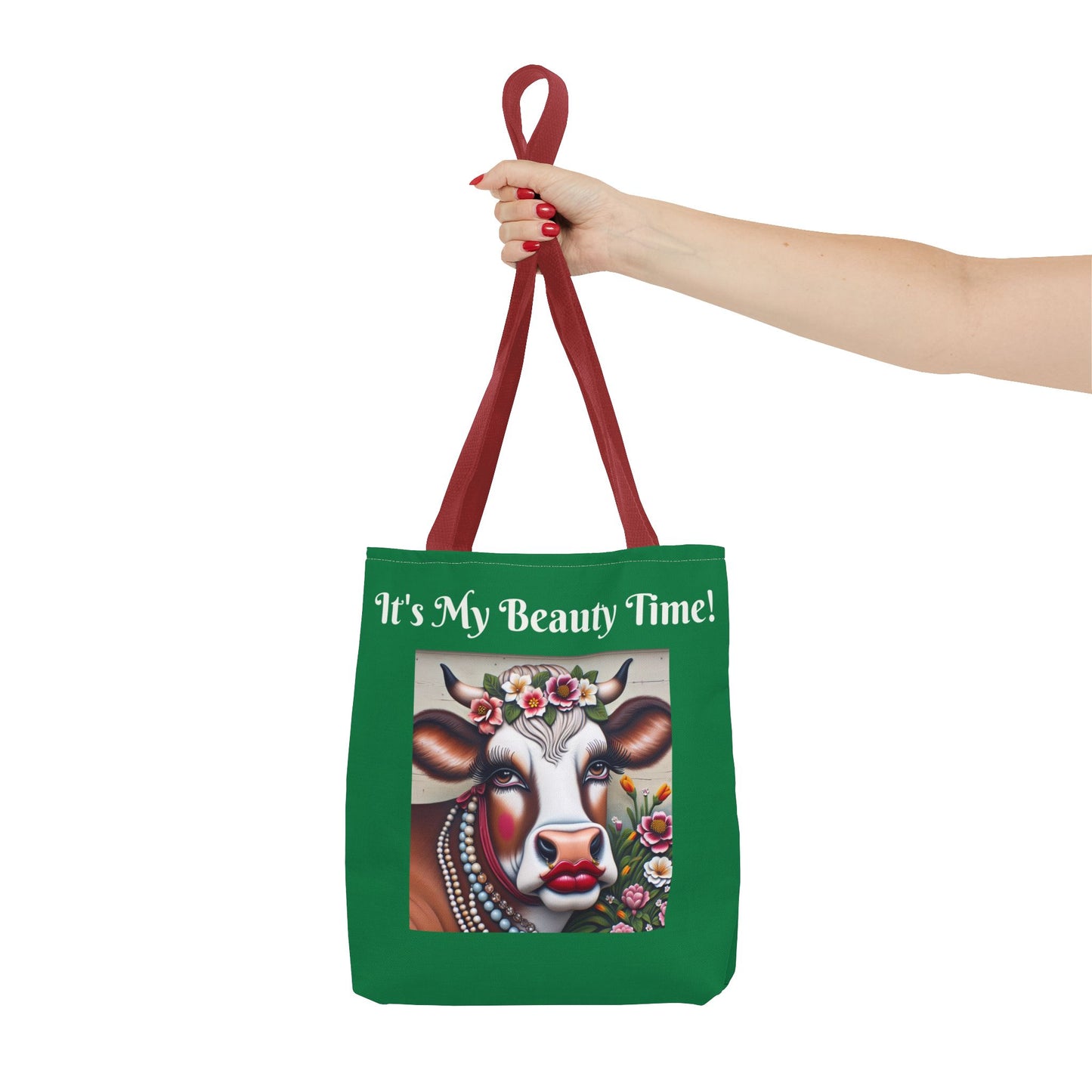 Chic Cow Tote Bag - Cute Farm Animal Carryall, Funny Barnyard Chic Tote, Back To School,  Shopping Bag, Cow Print Purse