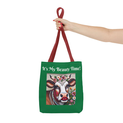 Chic Cow Tote Bag - Cute Farm Animal Carryall, Funny Barnyard Chic Tote, Back To School,  Shopping Bag, Cow Print Purse