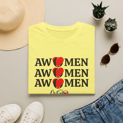 AWOMEN Unisex T-Shirt, Gender Neutral Tee, Feminist Empowerment Shirt, Women's Rights Apparel, Activist Protest Top