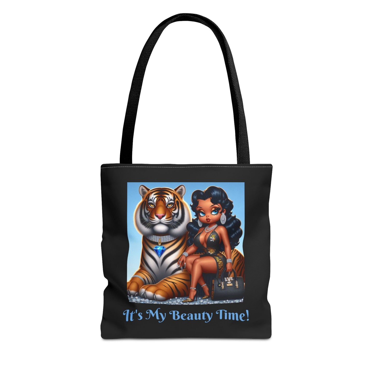 Betty Boop and Tiger Tote Bag - Chic Stylish Bag, Fashionable Carryall, Cute Shoulder Purse, Unique Handbag