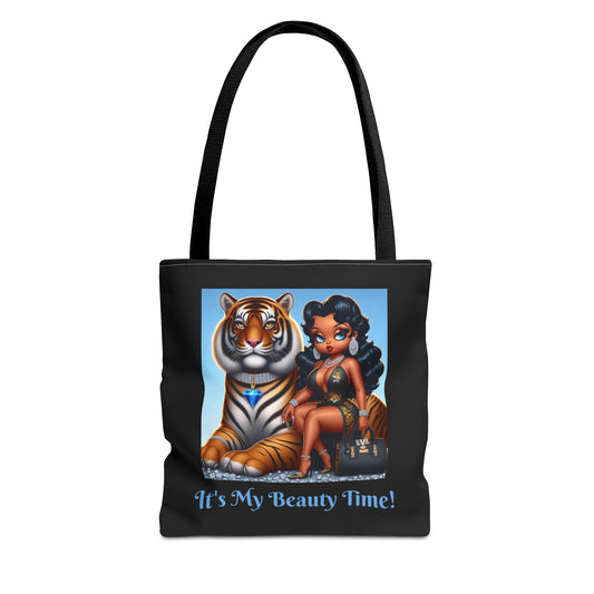 Betty Boop and Tiger Tote Bag - Chic Stylish Bag, Fashionable Carryall, Cute Shoulder Purse, Unique Handbag