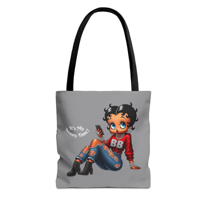 Tote Bag Grey Betty Boop Chillin - Stylish Carryall, Chic Handbag, Fun Everyday Purse