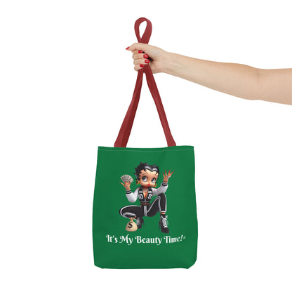 Money Babe Tote Bag — Cute Betty Boop Style Character Holding Cash & Money Bag, Everyday Shoulder Purse, Chic Carryall