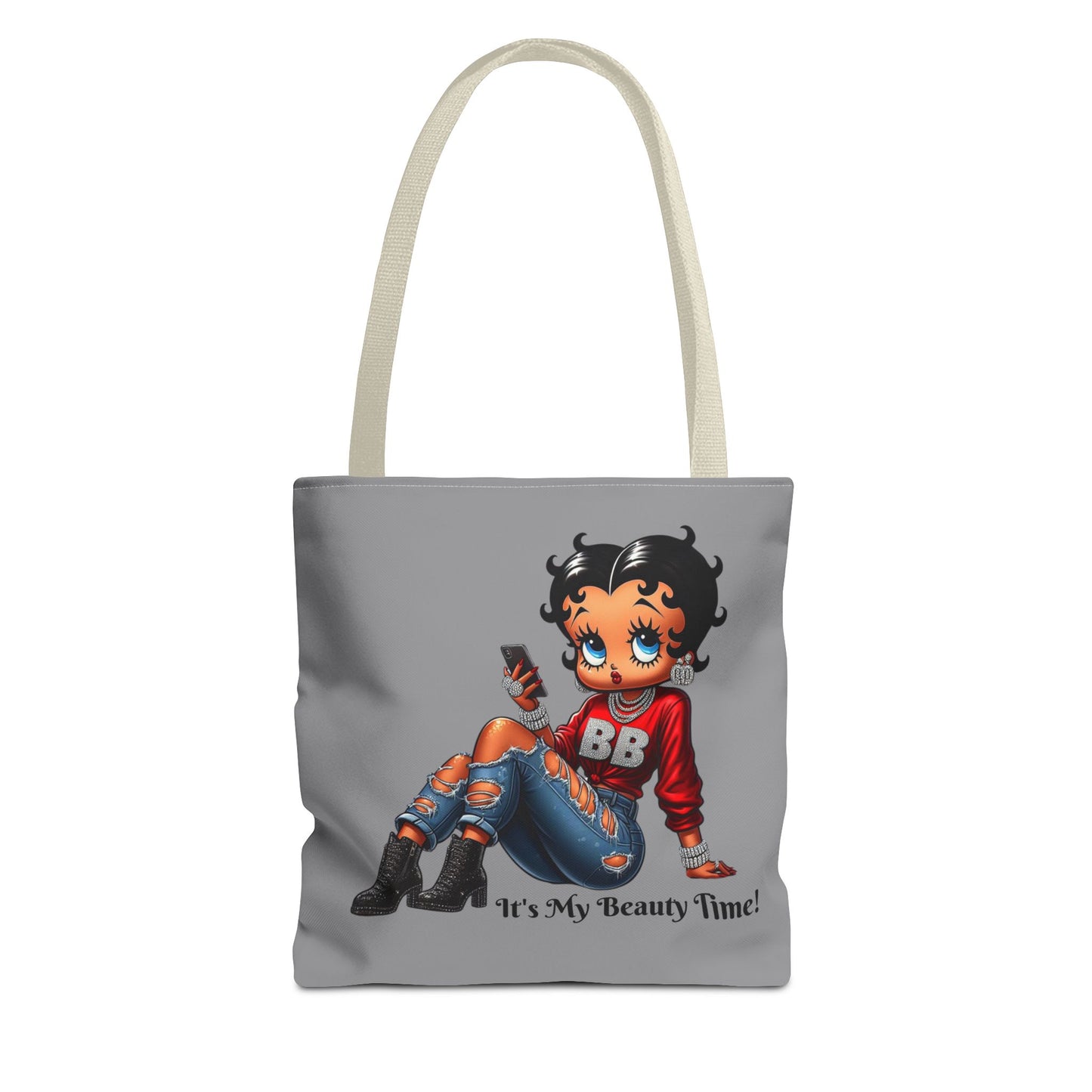 Tote Bag Grey Betty Boop Chilling - Stylish Carryall, Chic Handbag, Cute Shoulder Purse