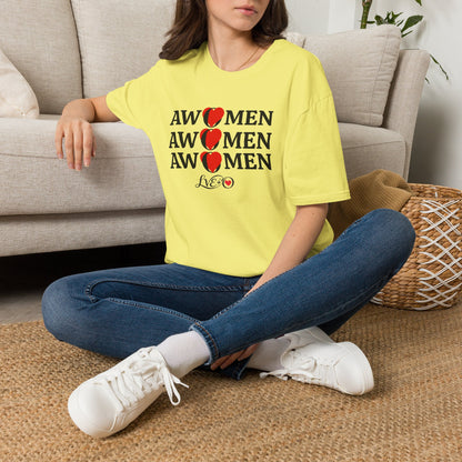 AWOMEN Unisex T-Shirt, Gender Neutral Tee, Feminist Empowerment Shirt, Women's Rights Apparel, Activist Protest Top