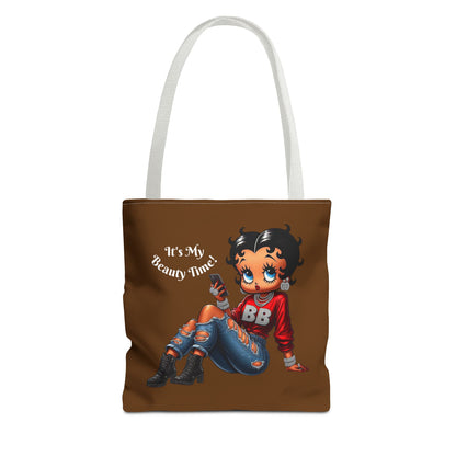 Tote Bag Brown Betty Boop Chilling - Stylish Carryall, Chic Handbag, Cute Shoulder Purse, Everyday Use
