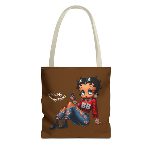 Tote Bag Brown Betty Boop Chillin - Stylish Carryall, Chic Handbag, Fun Everyday Purse