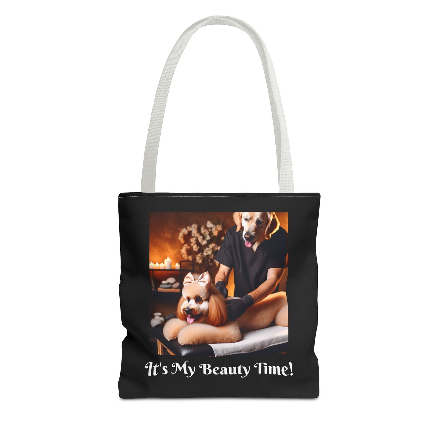Divine Dog Massage Tote Bag - Spa Salon Carryall, Funny Animal Purse, Dog Person Handbag