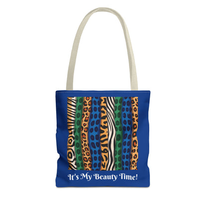 Exotic Colors Blue Tote Bag - Stylish Carryall, Chic Shoulder Purse, Everyday Handbag, Animal Prints