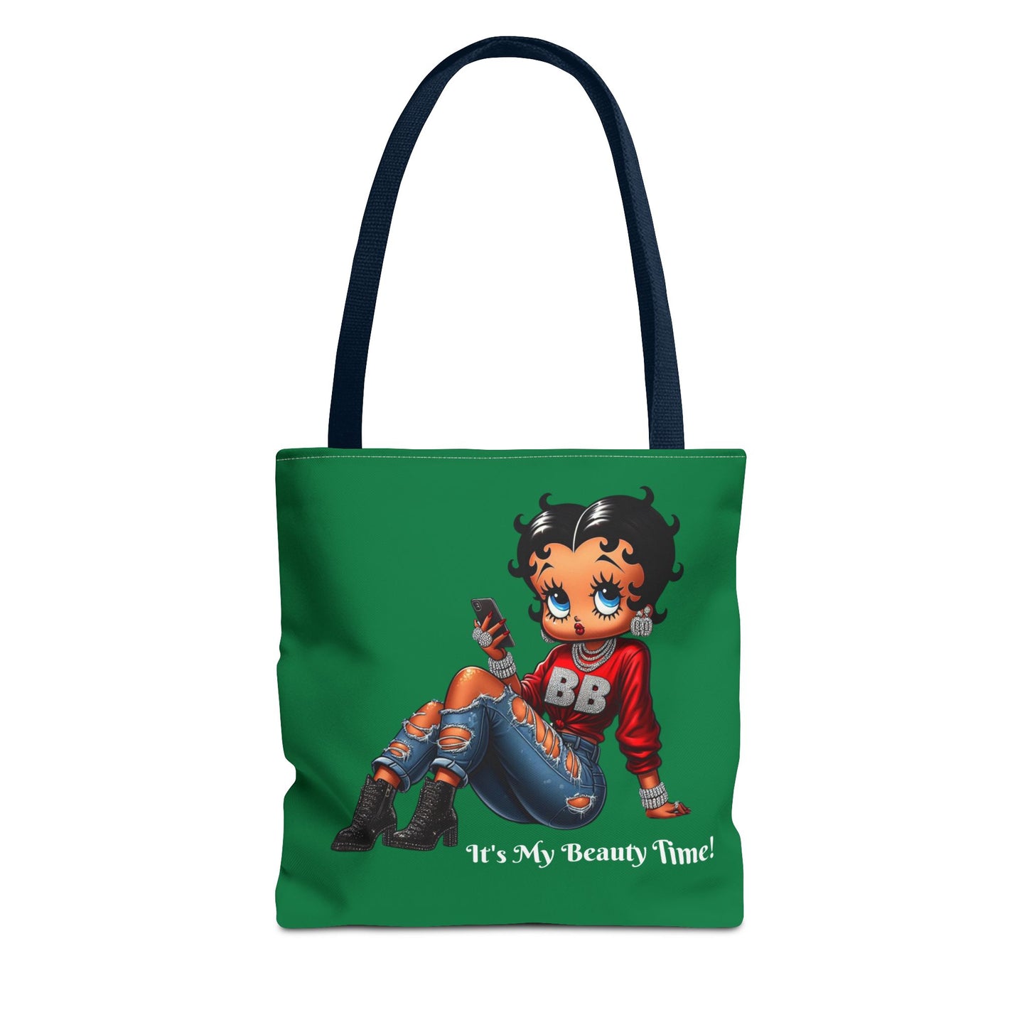 Tote Bag Green Betty Boop Chilling - Stylish Carryall, Chic Handbag, Cute Shoulder Purse