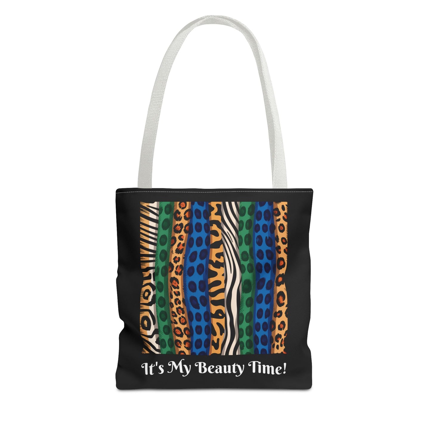 Exotic Colors Black Tote Bag - Stylish Carryall, Chic Shoulder Purse, Everyday Handbag, Animal Prints