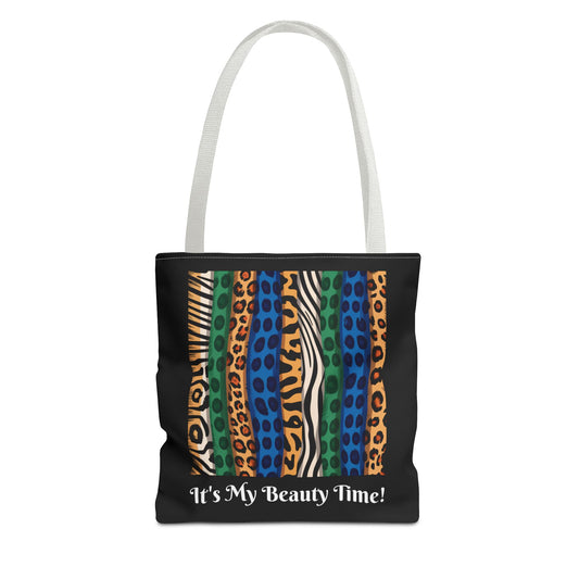 Exotic Colors Black Tote Bag - Stylish Carryall, Chic Shoulder Purse, Everyday Handbag, Animal Prints