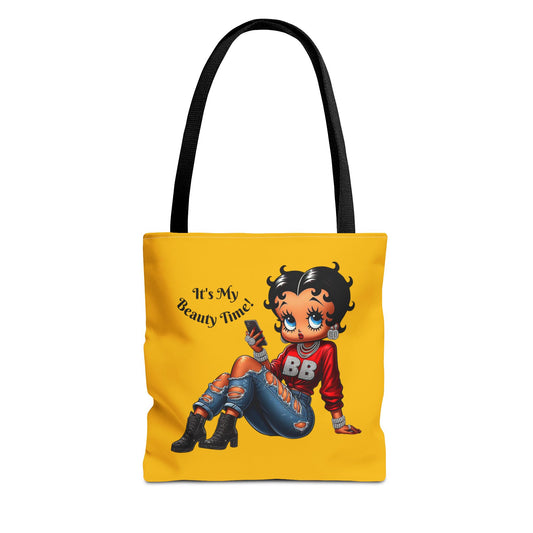 Tote Bag Yellow Betty Boop Chilling - Stylish Carryall, Chic Handbag, Cute Shoulder Purse, Everyday Use