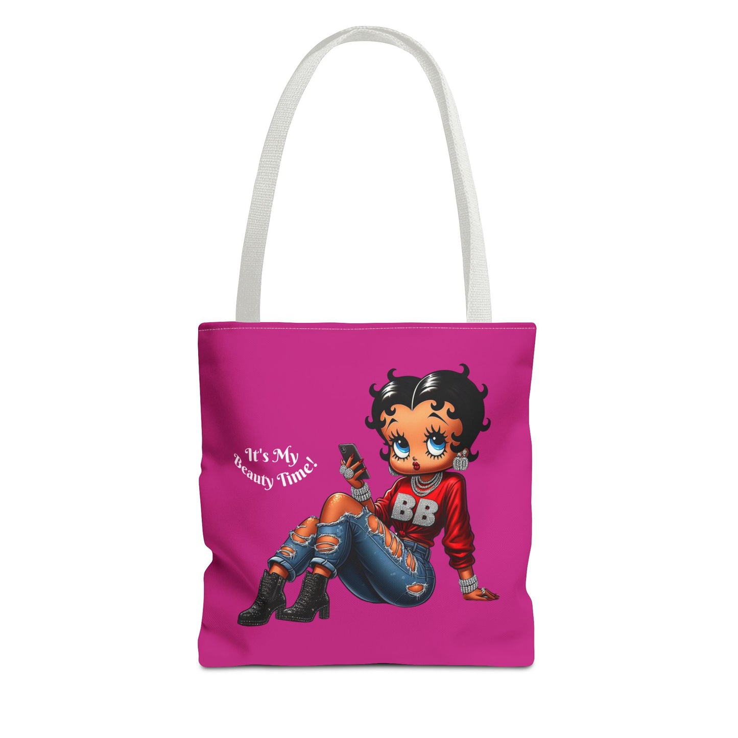 Tote Bag Pink Betty Boop Chillin - Stylish Carryall, Chic Handbag, Fun Everyday Purse