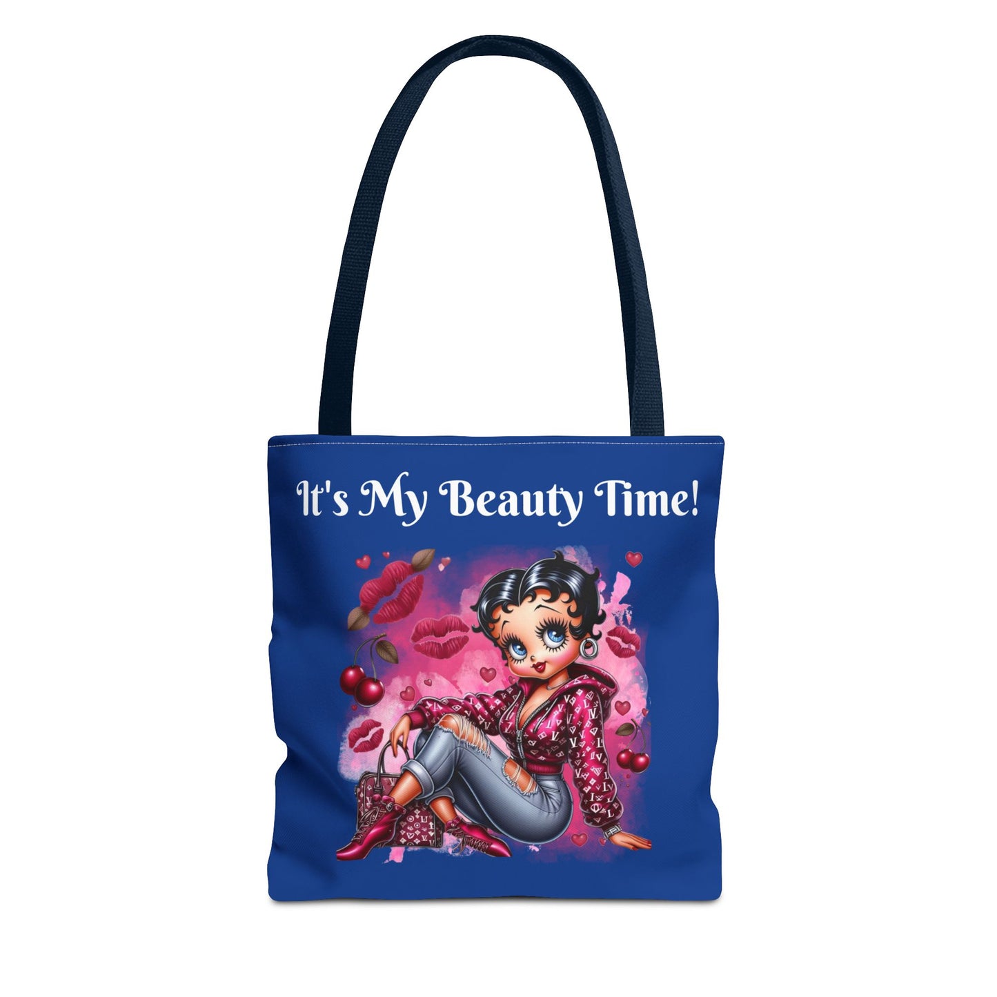 Betty Boop Kisses Tote Bag - Retro Cartoon Character Shoulder Bag - Fun Feminine Purse - Carryall Handbag - Essentials Tote Bag - Overnight Weekend Bag