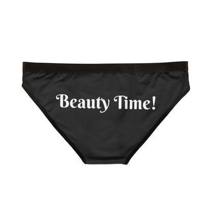 Women's Black Underwear with Fun Quote - Floral Design Panties, Gift for Her, Loungewear, Self-Care Essentials