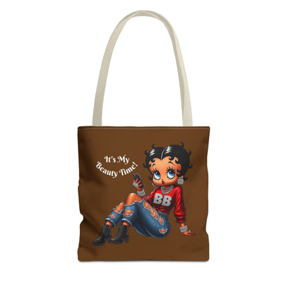 Tote Bag Brown Betty Boop Chilling - Stylish Carryall, Chic Handbag, Cute Shoulder Purse, Everyday Use