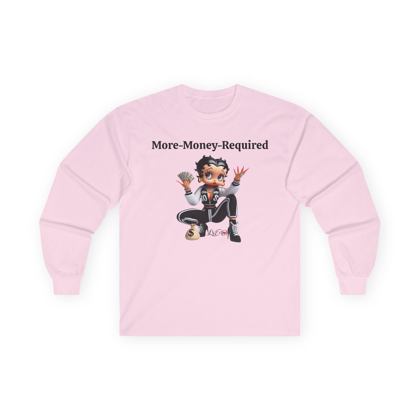 Money Betty Boop T-Shirt - Women Empowerment Tee, Political Top, Long Sleeve Unisex Shirt, Graphic Tee for Fans, Cartoon Character Tee