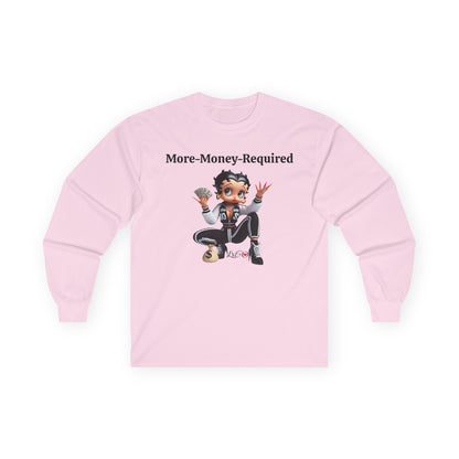 Money Betty Boop T-Shirt - Women Empowerment Tee, Political Top, Long Sleeve Unisex Shirt, Graphic Tee for Fans, Cartoon Character Tee