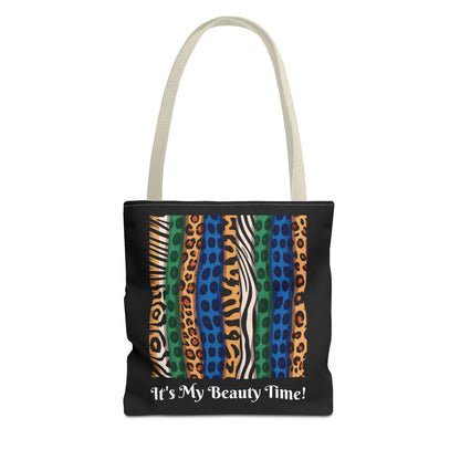 Exotic Colors Black Tote Bag - Stylish Carryall, Chic Shoulder Purse, Everyday Handbag, Animal Prints