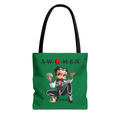 Betty Boop AWOMEN Tote Bag - Vintage Style Carryall, Women's Retro Purse, Cartoon Character Shoulder Bag, Fun Graphic Print Handbag, Unique