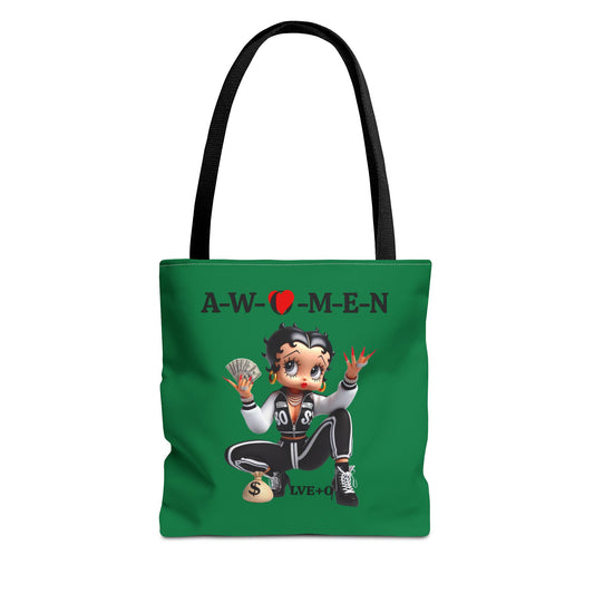Betty Boop AWOMEN Tote Bag - Vintage Style Carryall, Women's Retro Purse, Cartoon Character Shoulder Bag, Fun Graphic Print Handbag, Unique