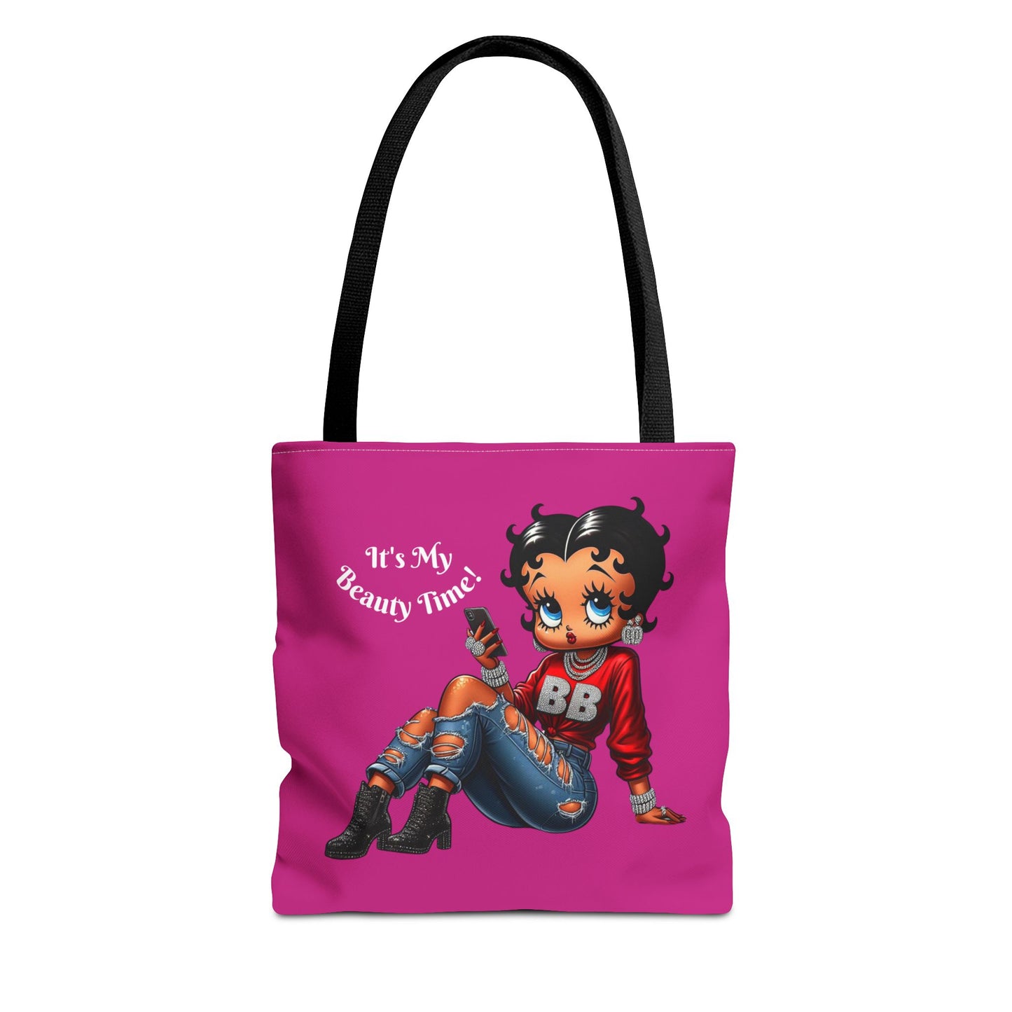 Tote Bag Pink Betty Boop Chilling - Stylish Carryall, Chic Handbag, Cute Shoulder Purse, Everyday Use