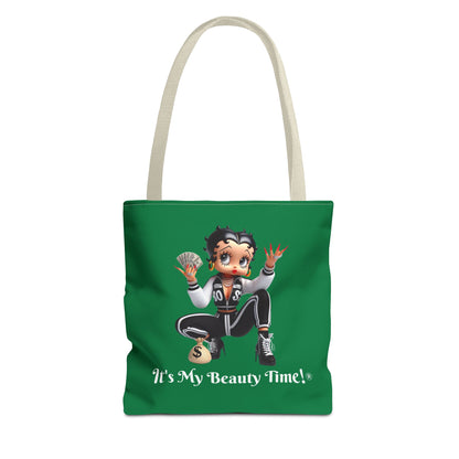 Money Babe Tote Bag — Cute Betty Boop Style Character Holding Cash & Money Bag, Everyday Shoulder Purse, Chic Carryall