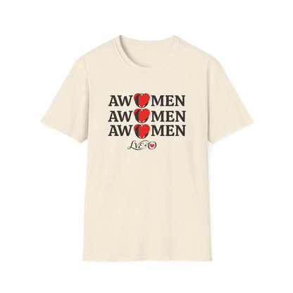 AWOMEN Unisex T-Shirt, Gender Neutral Tee, Feminist Empowerment Shirt, Women's Rights Apparel, Activist Protest Top