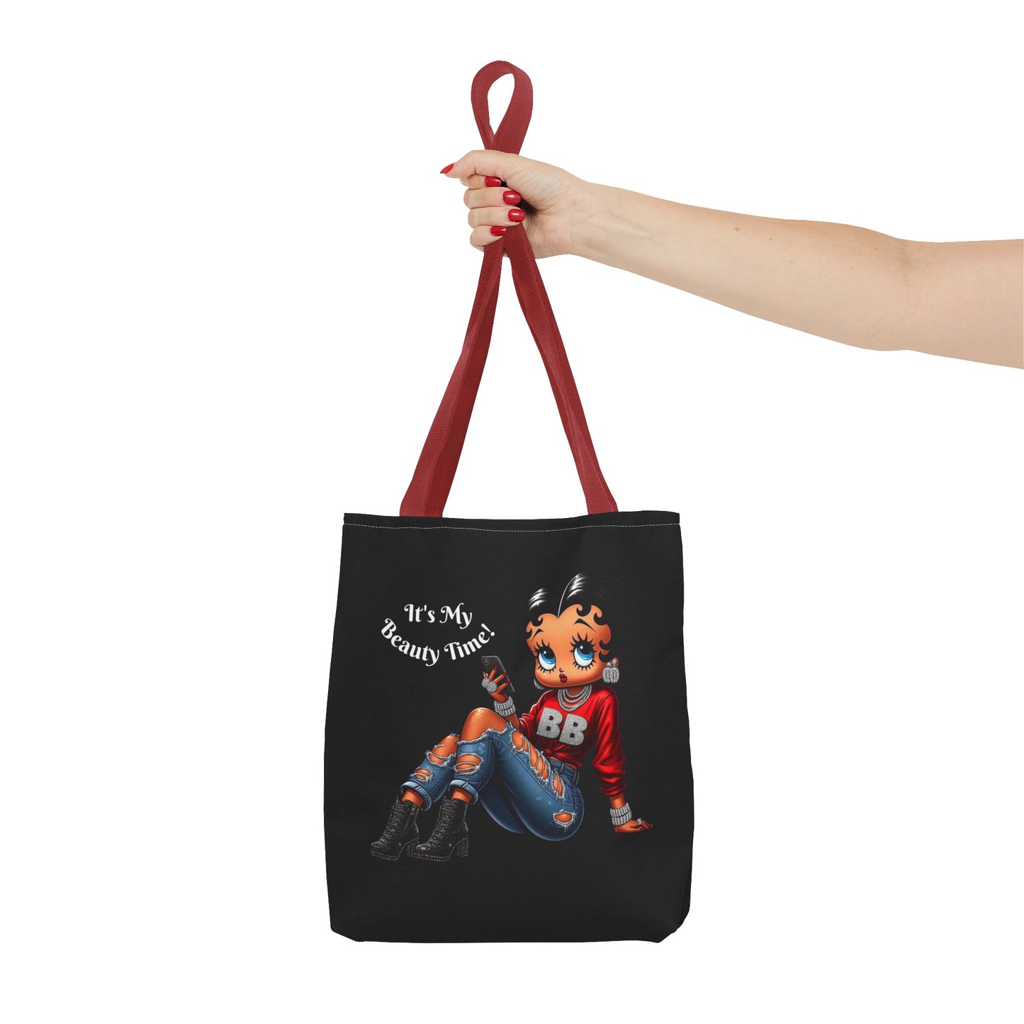 Tote Bag Black Betty Boop Chilling - Stylish Carryall, Chic Handbag, Cute Shoulder Purse, Everyday Use