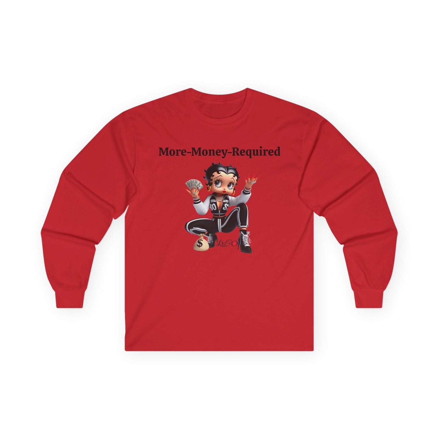 Money Betty Boop T-Shirt - Women Empowerment Tee, Political Top, Long Sleeve Unisex Shirt, Graphic Tee for Fans, Cartoon Character Tee