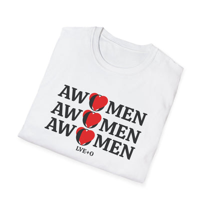AWOMEN Unisex T-Shirt, Gender Neutral Tee, Feminist Empowerment Shirt, Women's Rights Apparel, Activist Protest Top