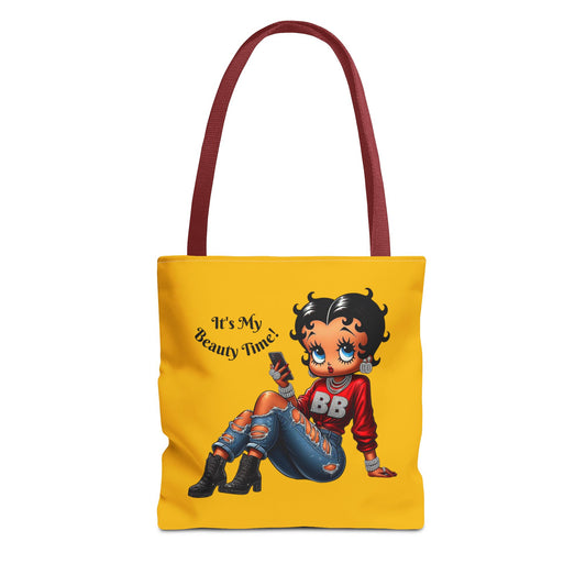 Tote Bag Yellow Betty Boop Chilling - Stylish Carryall, Chic Handbag, Cute Shoulder Purse, Everyday Use