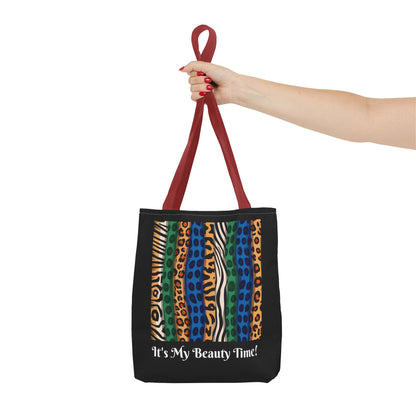 Exotic Colors Black Tote Bag - Stylish Carryall, Chic Shoulder Purse, Everyday Handbag, Animal Prints
