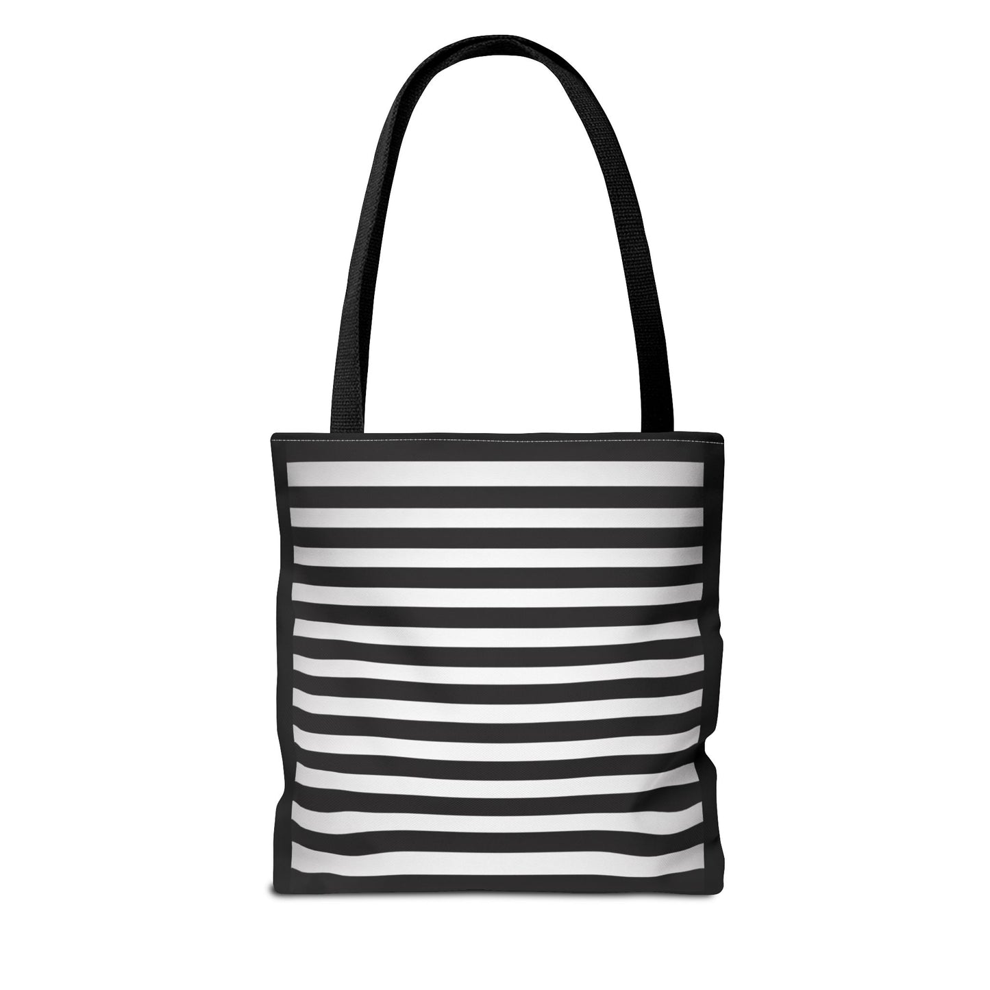 Tote Bag Black and White Striped - Stylish Carryall, Chic Shoulder Purse, Essentials Handbag