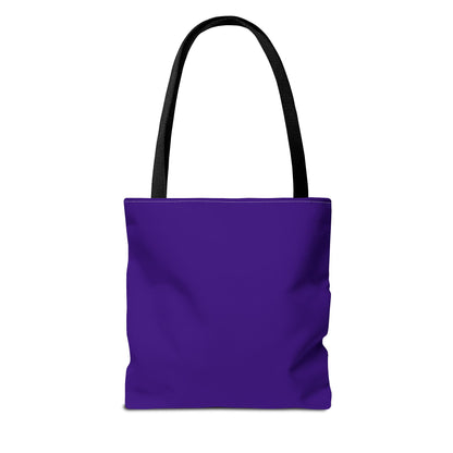 Tote Bag Purple Cute Elephant & Giraffe - Funny Carryall, Stylish Handbag, Essentials Purse