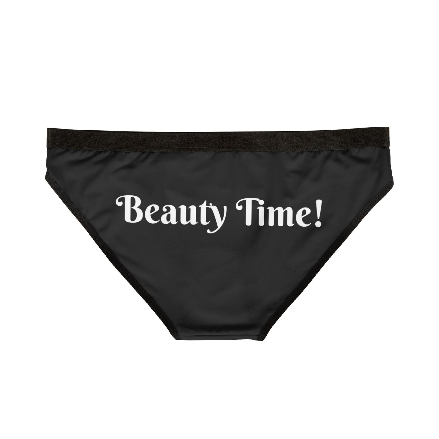 Women's Black Underwear with Fun Quote, Floral Design Panties, Gift for Her, Loungewear, Self-Care Essentials