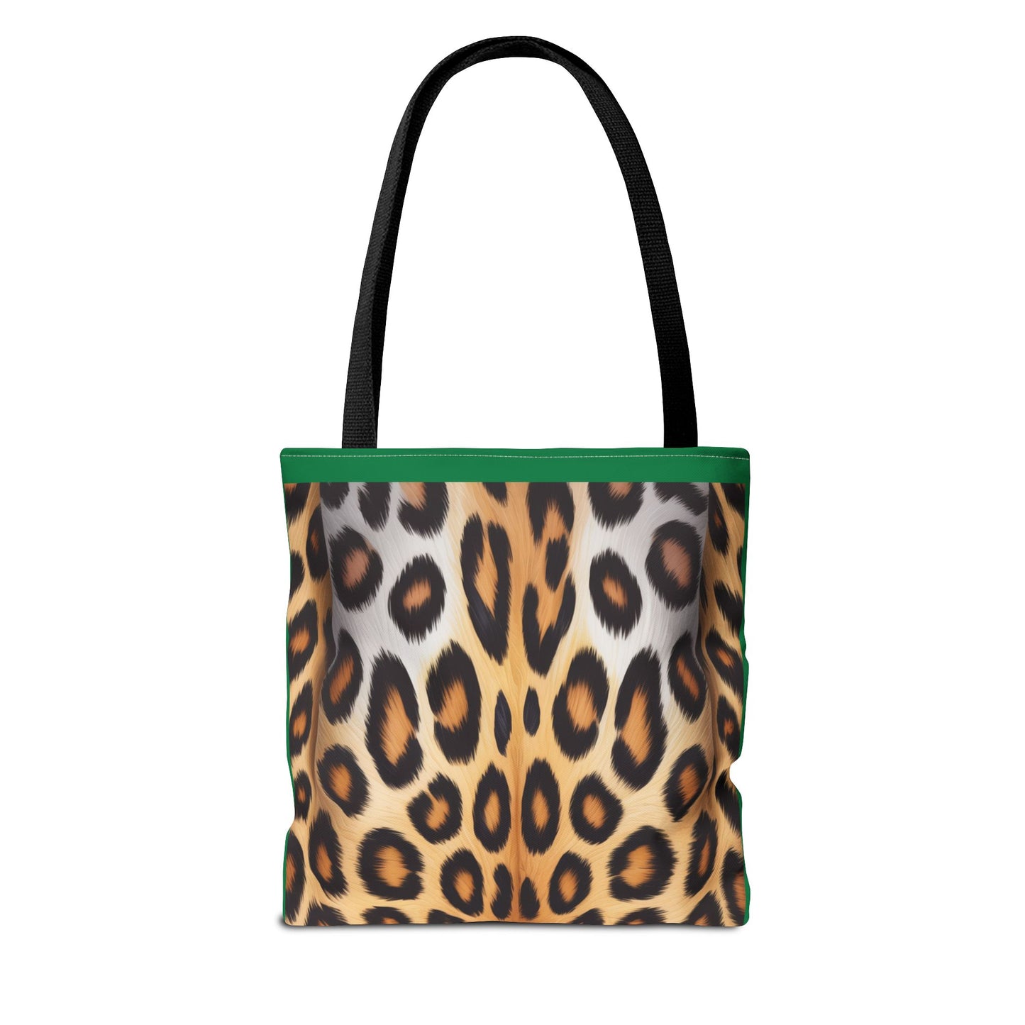 Leopard Portrait Green Tote Bag - Chic Shoulder Purse, Stylish Carryall, Gift for Her, Accessories Tote Bag