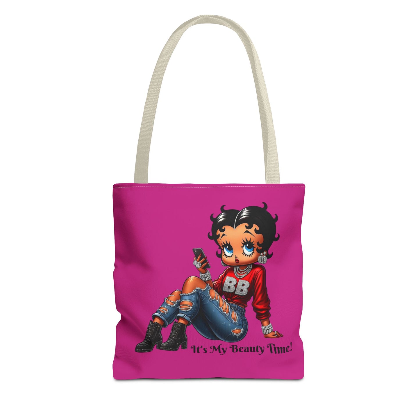Tote Bag Pink Betty Boop Chilling - Stylish Carryall, Chic Handbag, Cute Shoulder Purse