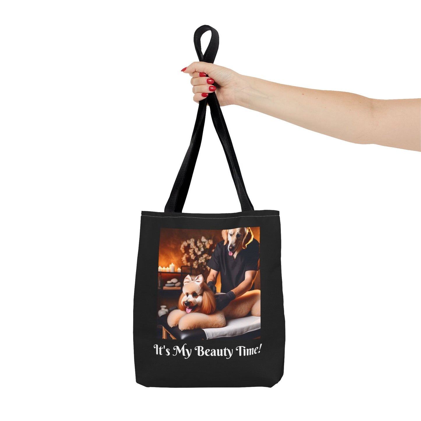 Divine Dog Massage Tote Bag - Spa Salon Carryall, Funny Animal Purse, Dog Person Handbag