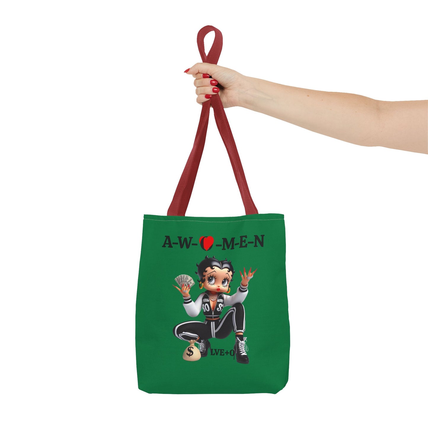 Betty Boop AWOMEN Tote Bag - Vintage Style Carryall, Women's Retro Purse, Cartoon Character Shoulder Bag, Fun Graphic Print Handbag, Unique