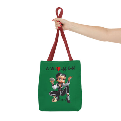 Betty Boop AWOMEN Tote Bag - Vintage Style Carryall, Women's Retro Purse, Cartoon Character Shoulder Bag, Fun Graphic Print Handbag, Unique