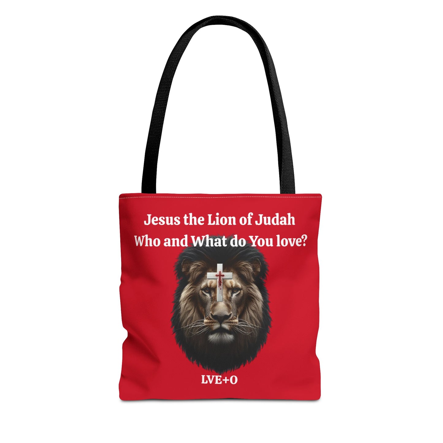 Religious Cross Lion Tote Bag - Faithful Companion for Church, Spiritual Gifts, Shopping Tote Bag, Everyday Use Purse, Inspirational Accessory