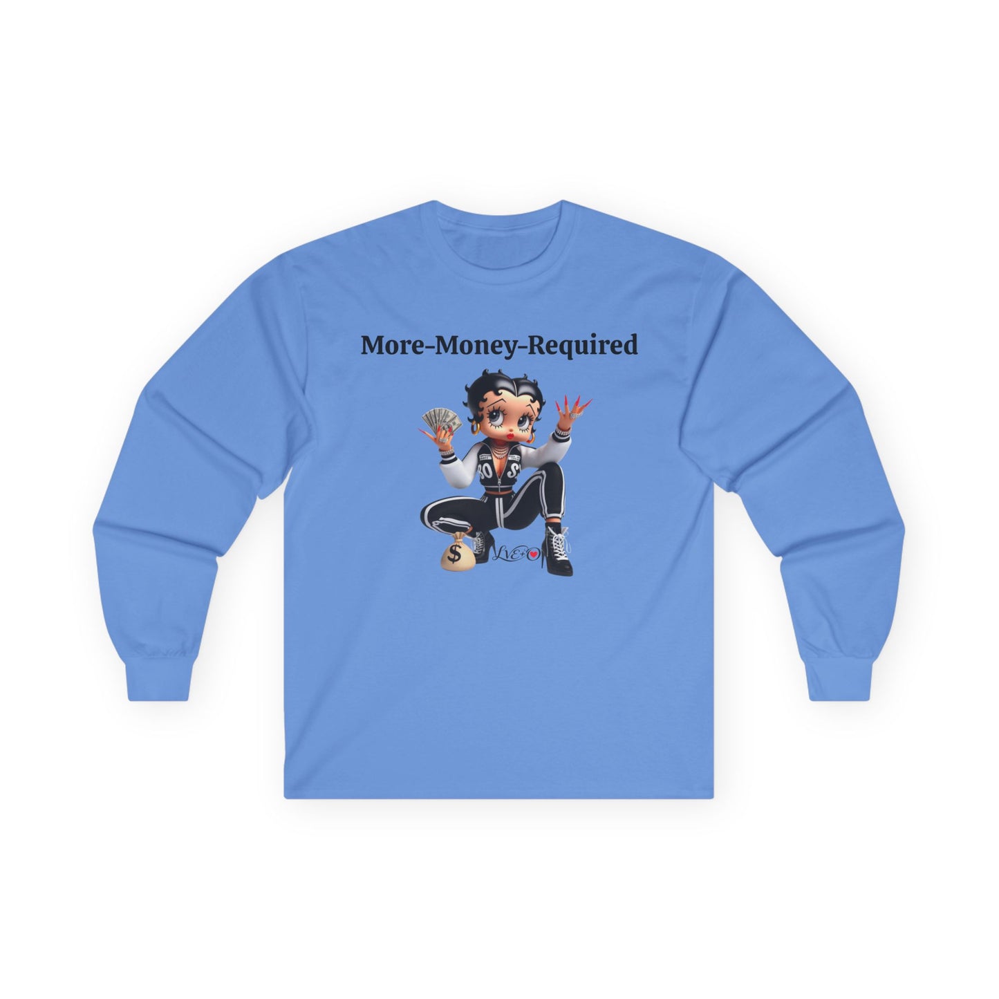 Money Betty Boop T-Shirt - Women Empowerment Tee, Political Top, Long Sleeve Unisex Shirt, Graphic Tee for Fans, Cartoon Character Tee