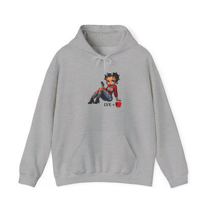Betty Boop Chilling Hoodie - Unisex Heavy Blend Sweatshirt, Cozy Gift, Casual Everyday Wear, Fashion Statement, Self-Love Hoodie