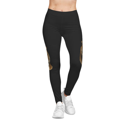 Black Leggings - Stylish Tiger Print | Confidence Boosting Fashion, Graphic Casual Wear, Gift for Her, Everyday Comfort